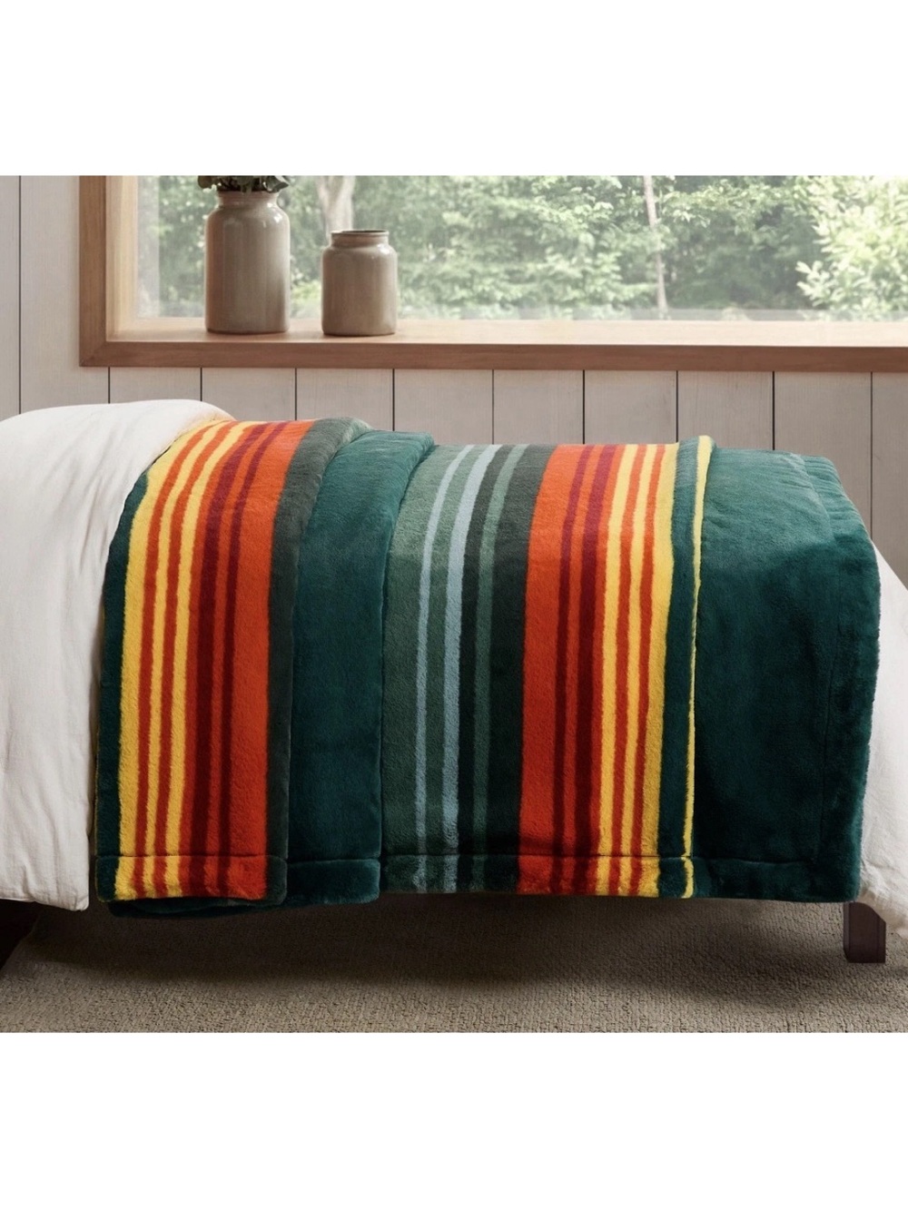 Pendleton Faux Fur Soft Luxe Blanket Queen Hazel Creek - Picture 3 of 10